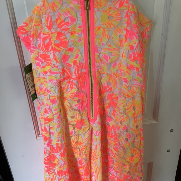 Lilly Pulitzer neon pink dress - Picture 2 of 5